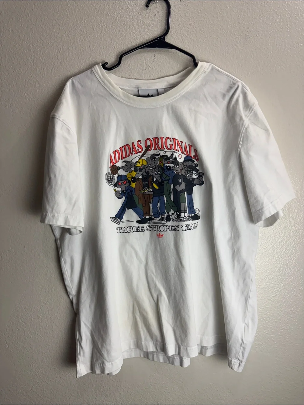 Adidas Original Three Stripes Team Rat Shirt Size XL